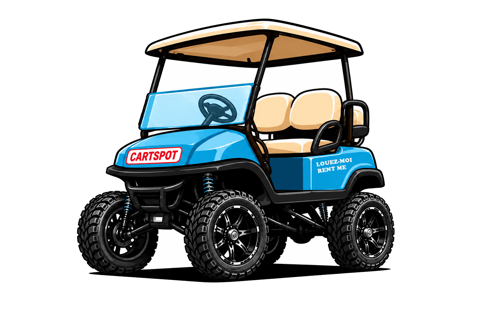 Voiturette de golf CartSpot bleue
